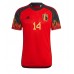 Belgien Dries Mertens #14 Hemma matchtröja VM 2022 Kortärmad Billigt